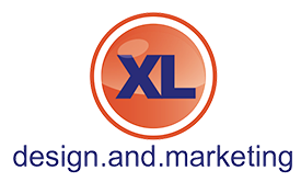 XL design and marketing logo